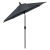 Umbrela gradina cu manivela, California, D.270, negru/gri