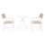 Set mobilier terasa Elvas/Soria, 2 scaune si masa