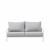 Canapea de exterior, Paris 140 cm, gri/alb