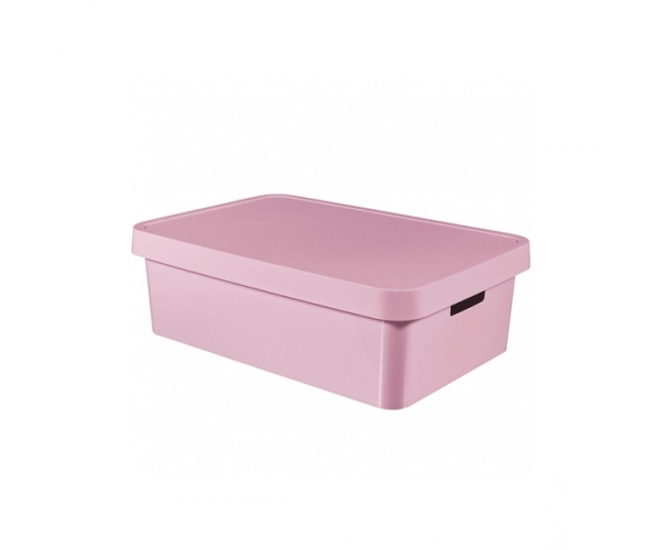 Cutie depozitare cu capac Infinity 30L roz