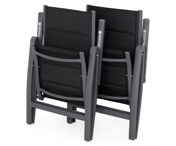 Set 2 scaune pliabille, EASY, negru