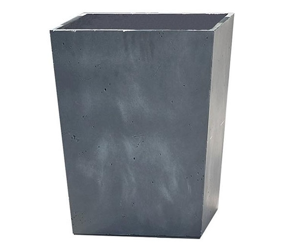 Ghiveci beton Conic, Keter, L 40 cm, gri inchis