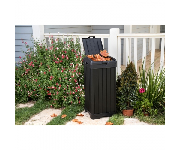 Cos de gunoi exterior, Baltimore Keter, negru 124 L