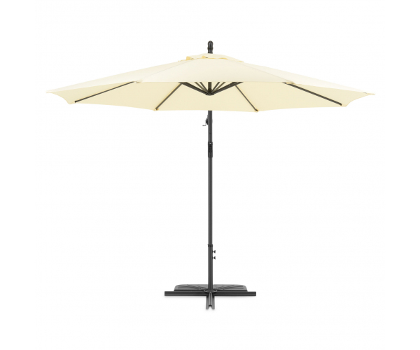 Umbrela cu manivela LARISA H.256 D.300 negru/bej NOU